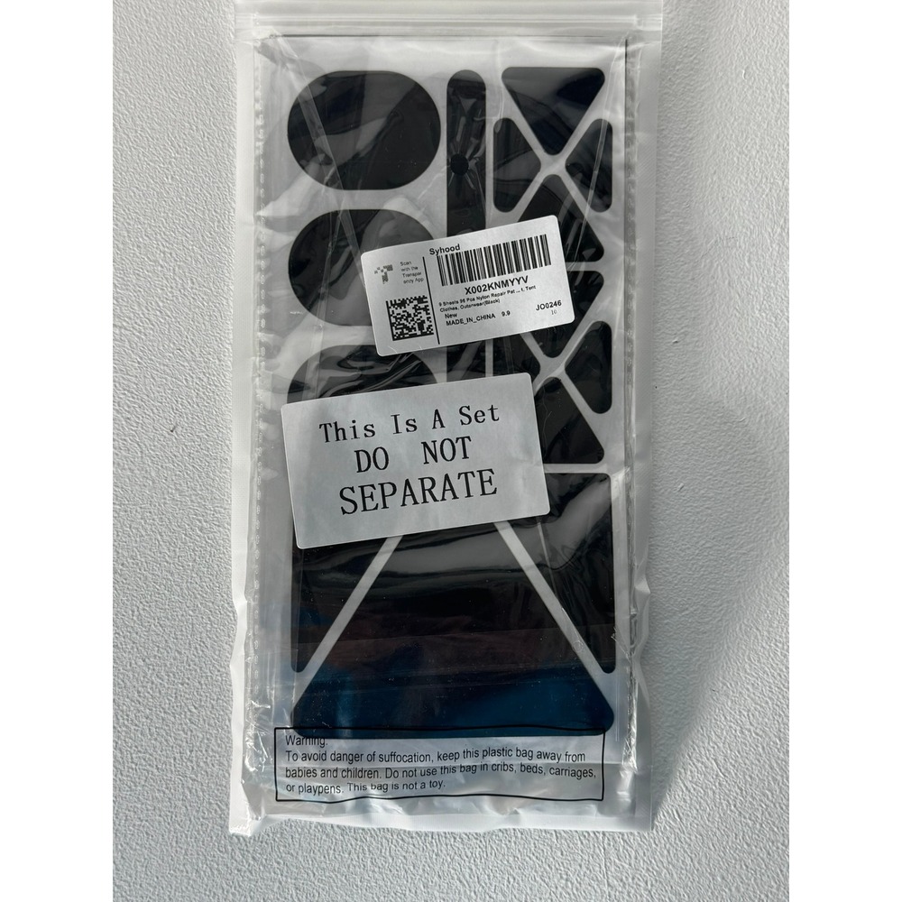Syhood 9 Sheets 99 Pcs Nylon Repair Patches Black for Tent Clothes Outerwear NEW